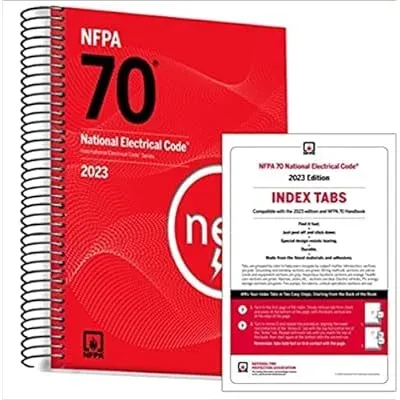 NFPA 70 National Electrical Code Nec Spiral 2023 Edition With Index Tab